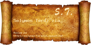Selymes Terézia névjegykártya