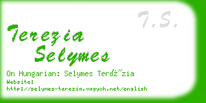 terezia selymes business card